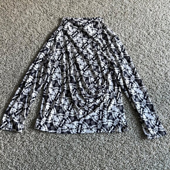 Clara Sunwoo Womens M Tie-Dye Long Sleeve Tunic Top Drape Design - Picture 8 of 8